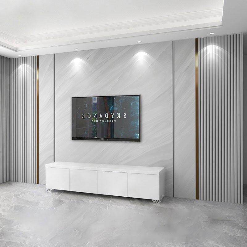 碳晶板电视背景墙新款竹木纤维集成墙板客厅影视墙装饰扣板护墙板