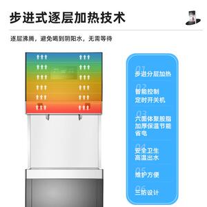 机水之园用款饮水办公室柜式开水器三开大容量水箱SY-120D一体开