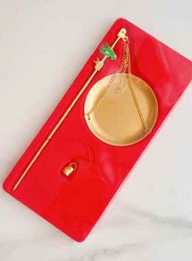 乔迁新房小铜称摆件搬家入宅仪式用品称心如意小礼品中式抓周铜秤