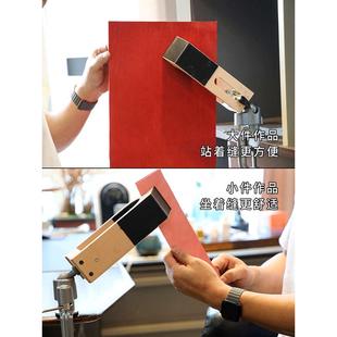 3DWF皮具手缝木夹 缝皮包榉木工 木架手工皮革diy工具缝线固定 夹