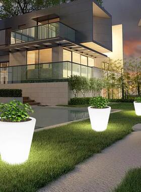 led塑料花盆灯花园草坪花坛花箱客厅氛围灯盆景绿植花卉蝴蝶兰