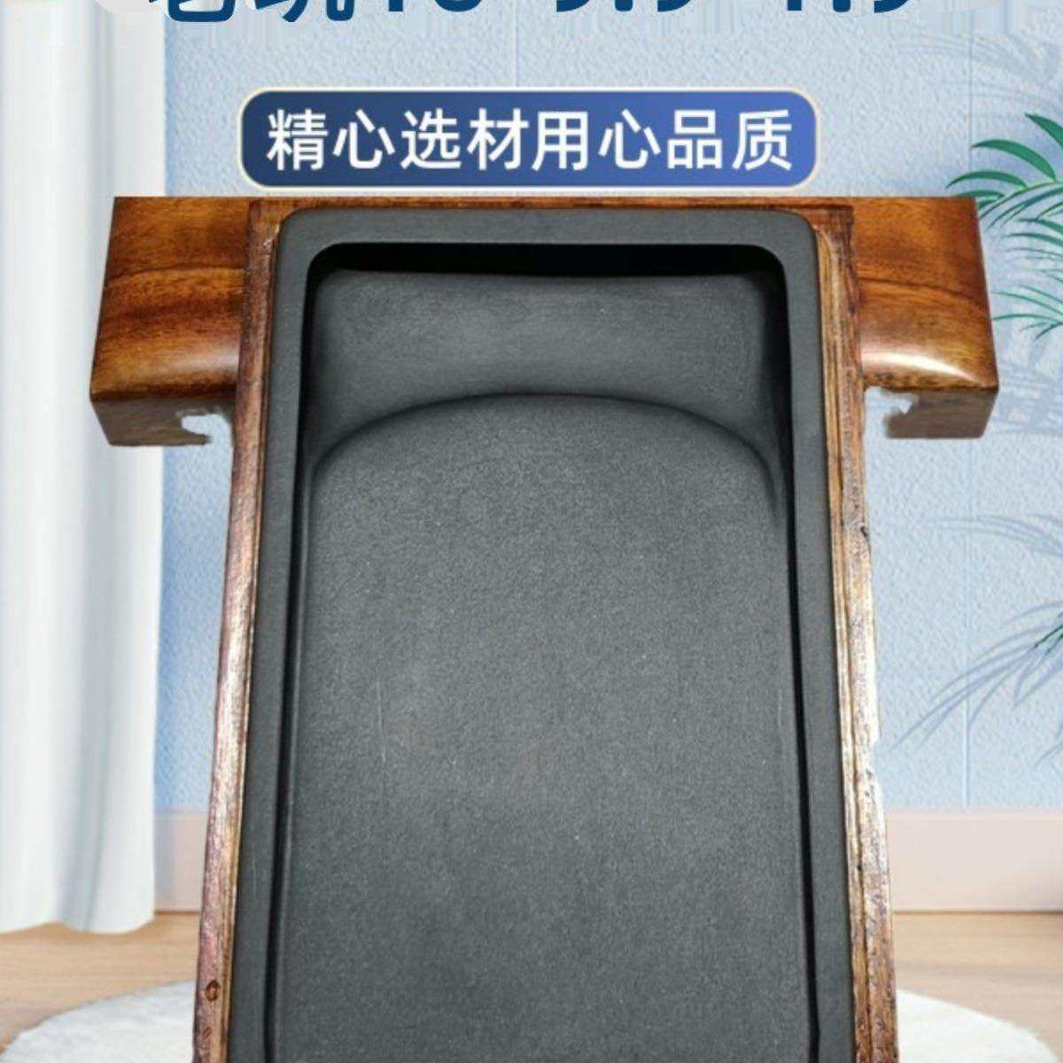 歙砚龙尾砚婺源老坑砚台文房四宝水波纹罗纹眉纹金星天然原石材料