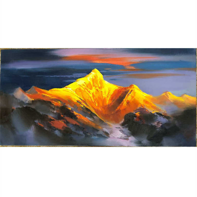 手绘油画背景沙发装饰画壁餐厅金山美式壁画 玄关客厅挂画风景纯