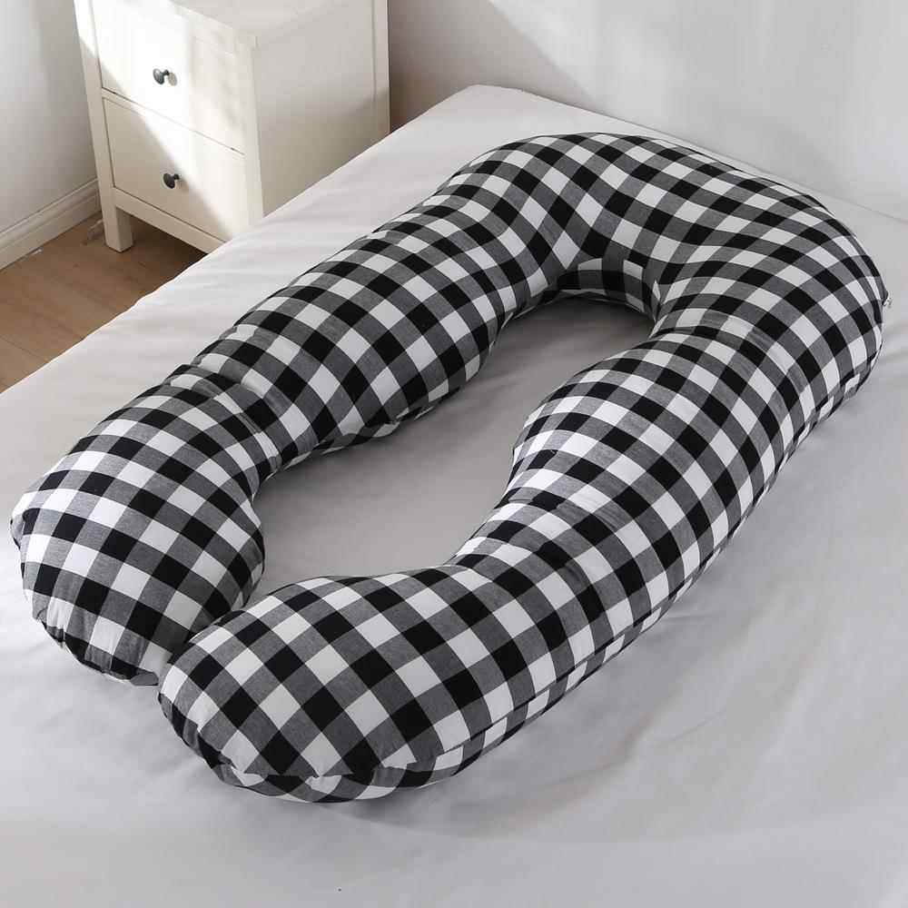 跨境枕枕U型水洗棉妇家孕用护0腰侧睡枕多功能可拆卸托腹靠厂家