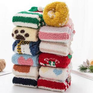 卡通圣诞袜 Christmas stocking - warm-up cartoon sleep socks