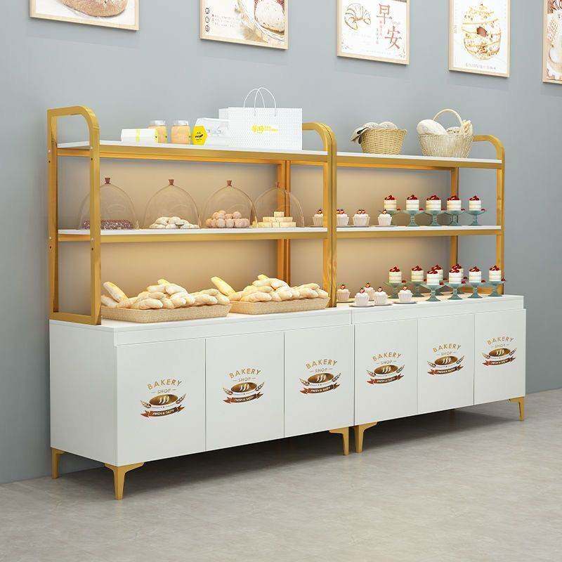 面包柜多层蛋糕架超市零食饼干糕点中岛柜展示柜双面烘焙展示柜图片