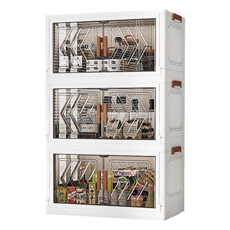 厨房碗柜碗碟冰箱旁置物架双开门厨具收纳架多层可移动夹缝健之章