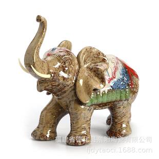 大象装 大象工艺品陶瓷家居饰品 饰品 陶瓷大象摆件 厂家直供