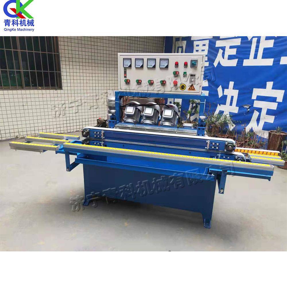 晶钢门玻璃磨边机 建筑工艺玻璃直线修边机 家具橱柜门玻璃倒角机