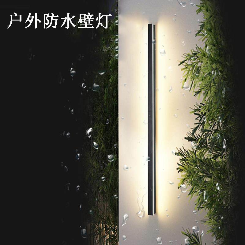 户外防水壁灯庭院别墅大门口灯现代简约极简长条室外墙灯阳台壁灯