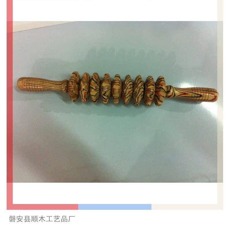 专业供应 带齿花九轮按摩器 旅游工艺品 耐用木制按摩器