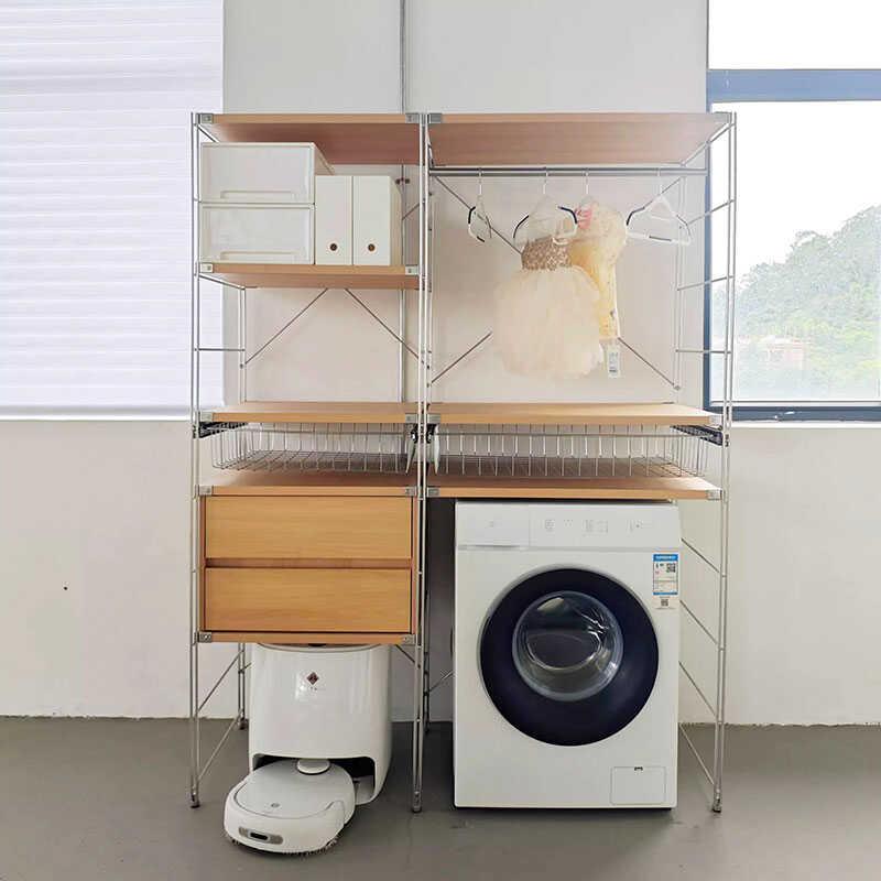 洗衣机置物架收纳柜阳台滚筒波轮储物柜猫砂盆置物架浴室收纳架