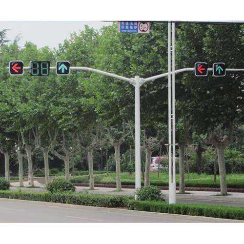 LED信号灯杆厂家自产自销Q235钢材整体热镀锌Y杆八角杆件
