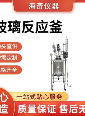 1--200L双层玻璃反应釜 实验室化工生物制药科研搅拌蒸馏反应釜