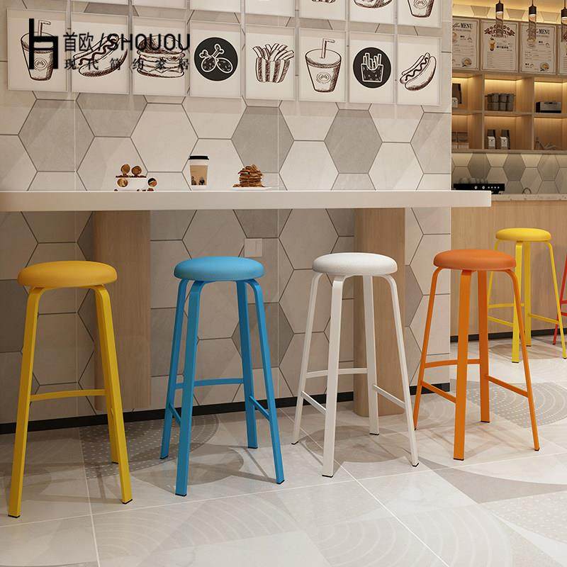 吧台椅现代简约圆凳叠放酒吧椅子ktv收银前台奶茶店高脚椅吧台凳,住宅家具,家用高脚椅,淘宝优惠券,粉丝福利购,淘宝优惠卷