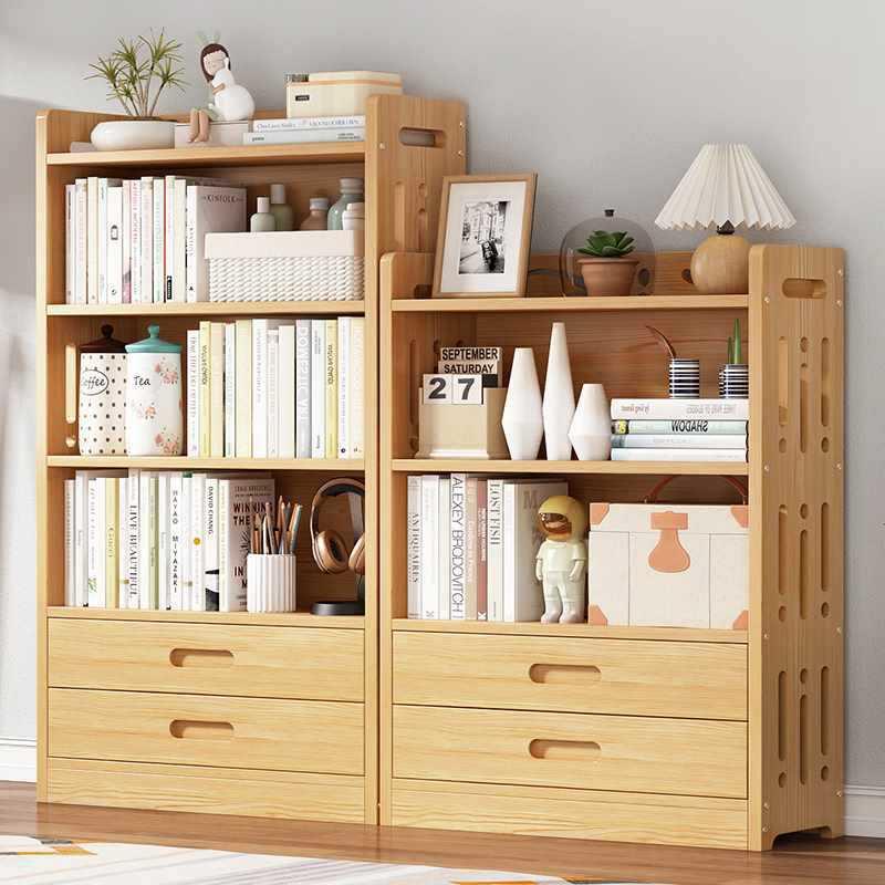 实木书架置物架落客厅子卧室儿童阅收纳架办读公室多层简FSQ易地