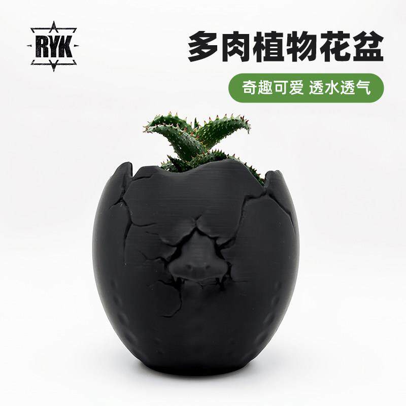 创意多肉专用花盆仙人球十二卷可爱恐龙蛋小花盆家用透气块根花盆