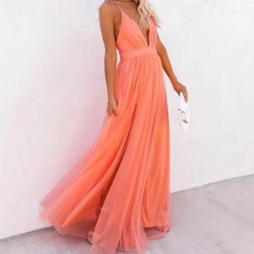 Womens Fashionable Elegant Orange Suspender Gauze Strap