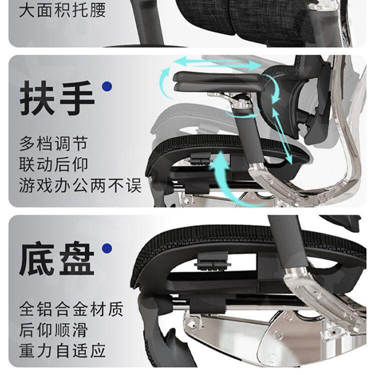 人体工学椅电脑椅舒服久坐电竞椅久坐不累调节升降可做可躺办公椅
