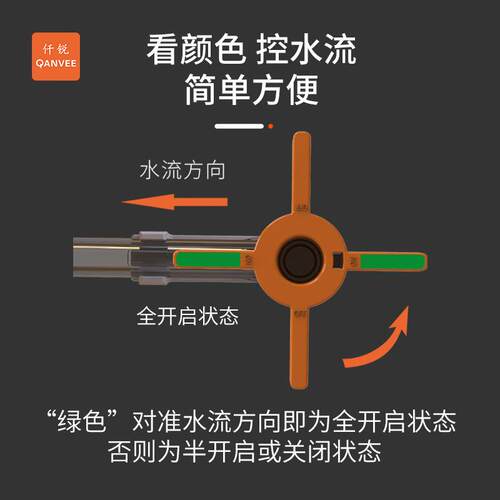QANVEE仟锐鱼缸换水器多功能手动吸水鱼缸刷清理鱼粪排污工具