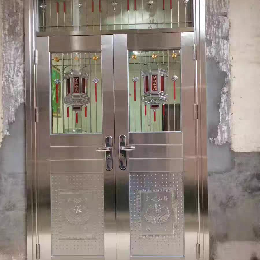 加厚304不锈钢门防盗门家用入户门农村自建房大门工程门单门大门