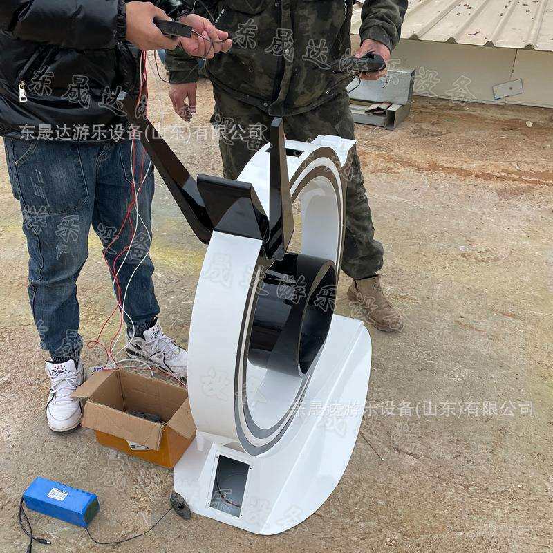 无动力迷你喷泉发光单车广场景区动感发电不锈钢脚踏七彩发光单车