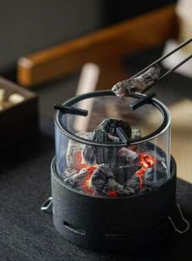 阅茶锐观火煮炉茶碳20240102套茶室户外围炉煮茶取暖明火装碳炉露