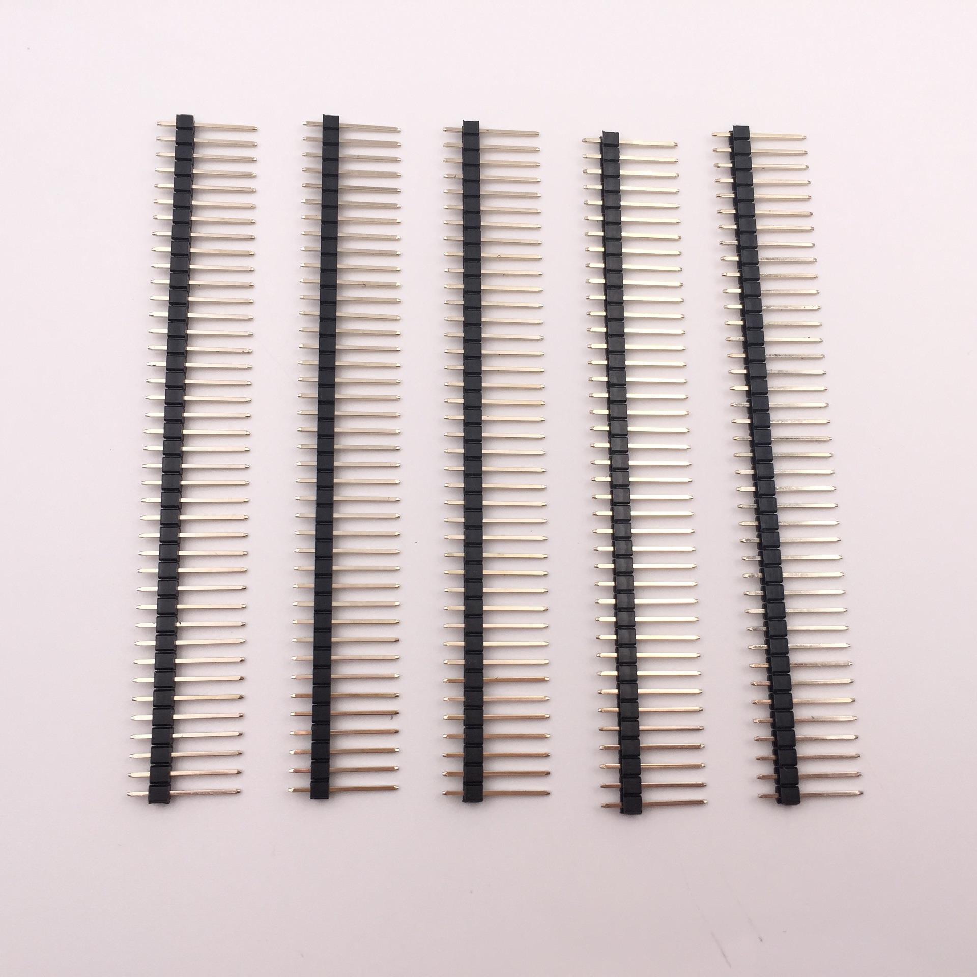 2.54mm单排排针1*40P,针长15mm加长排针排母1×40P直插DIP热卖