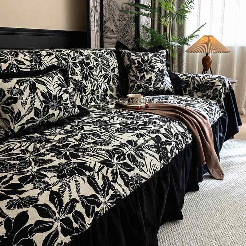 法式轻奢沙发巾全盖通用盖布全包沙发罩套高级感单人法式靠背盖巾