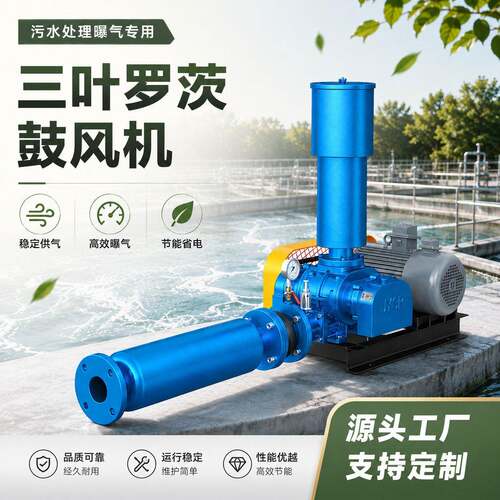 三叶罗茨鼓风机源头工厂食品加工工业化工生活污水处理专用设备