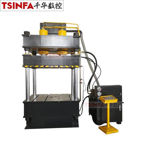 热压成型机200吨缓冲缸慢速液压机三梁四柱现货定制PLC控温全自动