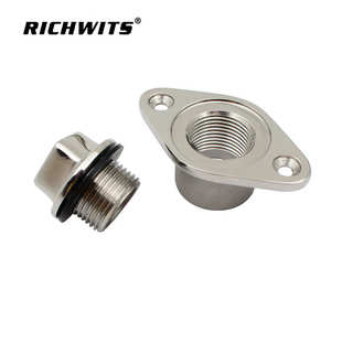 游艇船尾出水口 RICHWITS 菱形船絲堵 排水口 不銹鋼316水塞 堵頭