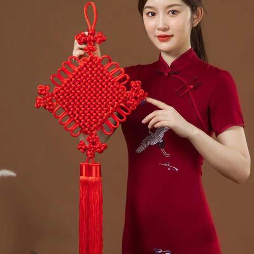 中国结挂饰玄关平安节红色新年客厅大号高档门上高级入户门小装饰