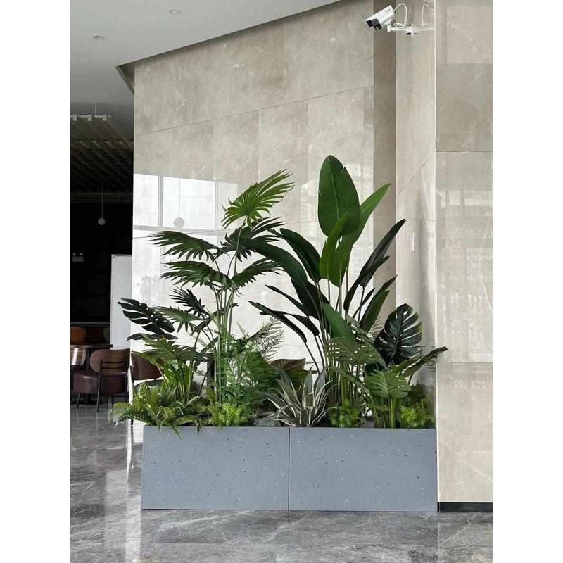 仿真植物造景露营风绿植墙角楼梯间景观假植物酒吧橱窗场景装饰