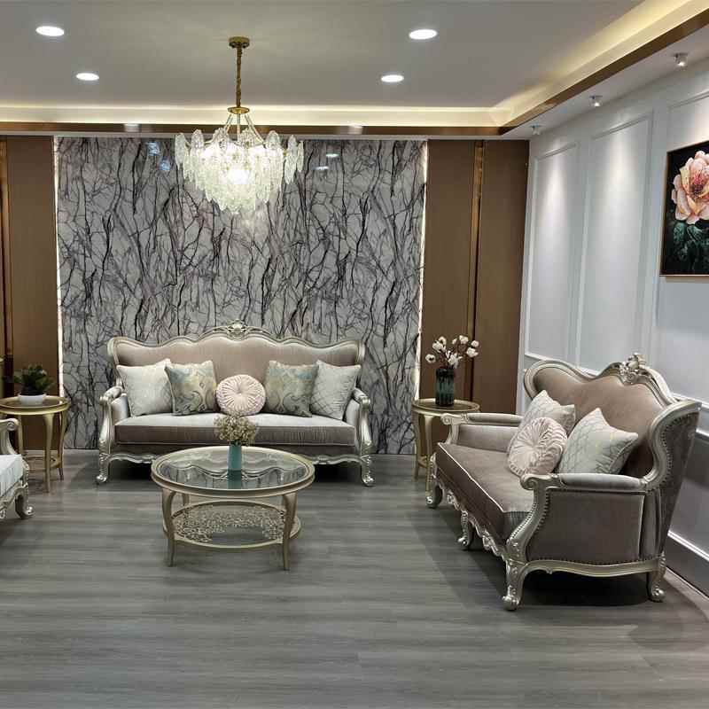 美式轻奢金丝绒沙布整艺沙发客890厅别墅高端奢华款家具家用装发
