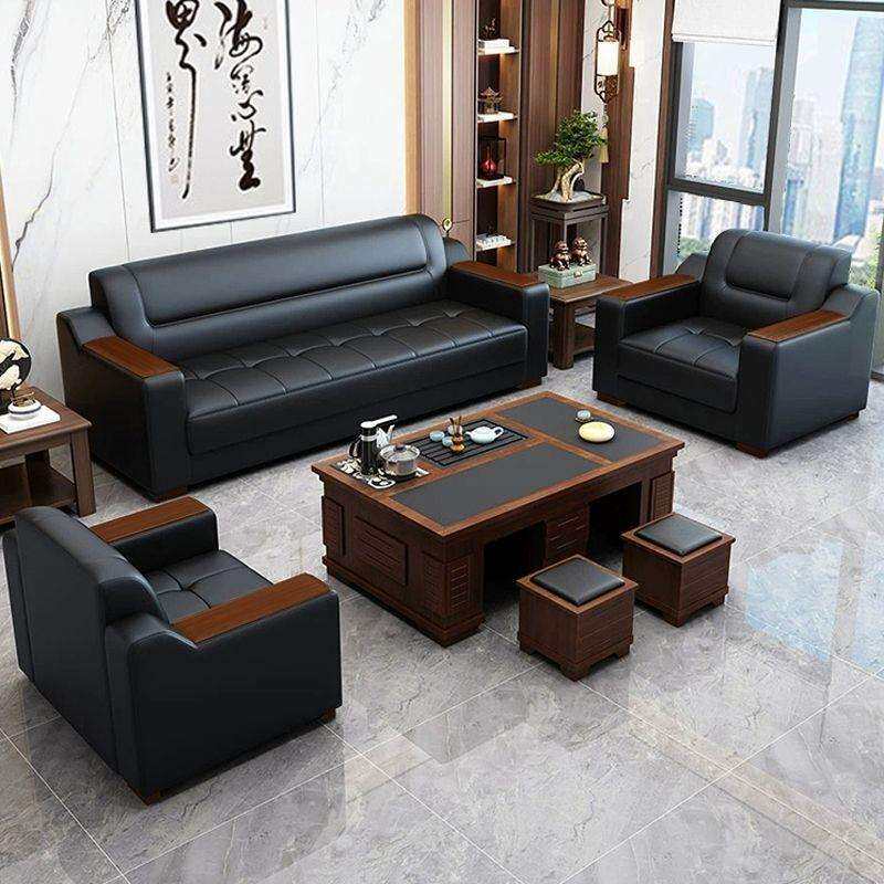 猫抓皮办公无品牌/室公免寓沙发豪华版代简健约钢琴现洗皮沙发
