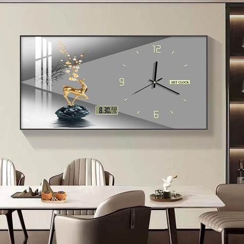 大尺寸电表箱装饰画带钟表万年历遮挡配电箱电源箱总开关时钟挂画