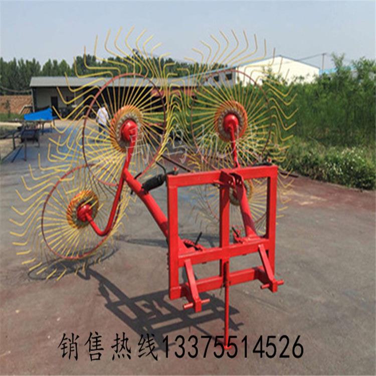 四轮拖拉机后置液压牵引式指盘搂草机 东北地区用搂草筢子 搂幅广