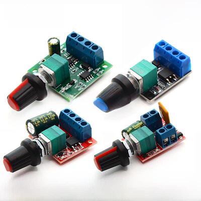 Pwm直流电机调速器3V-35V调速开关板5A开关功能Led调光调速模块