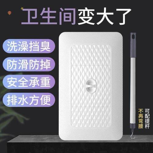 蹲便器盖板厕所密封盖防臭堵臭器化妆室通用挡板蹲坑盖板蹲厕盖板