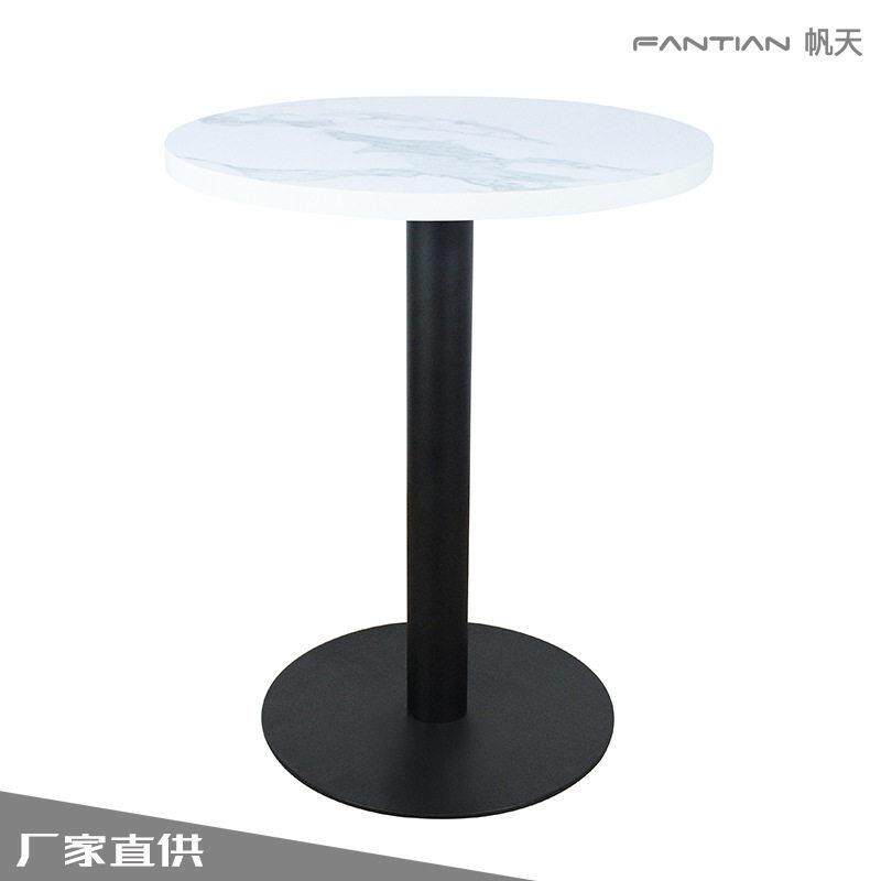 简约款厂家方桌圆桌小吃店桌子铁艺咖啡桌性价比商用餐桌