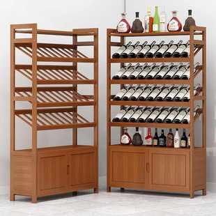 实木红酒架置物架红酒架子家用客厅展示架餐厅置物架落地红酒威东
