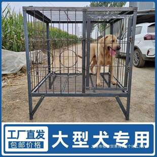 狗笼子大型犬中型犬室外实心角铁焊接钢筋狗笼养狗场专用大狗笼