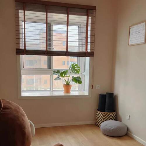 百叶帘餐厅酒店民宿窗帘卷帘 小户型现代简约实木百叶窗帘