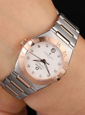 [9.8新]欧米茄星座自动机械18K金精钢手表女131.20.29.20.52.001