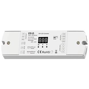DS-L 32种动态模式跑⻢追逐流⽔拖尾渐变飘DMX512-SPI解码器数显