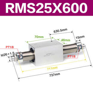 动无rms25x100 客气亚德 800气缸250原装 10杆400500300 200