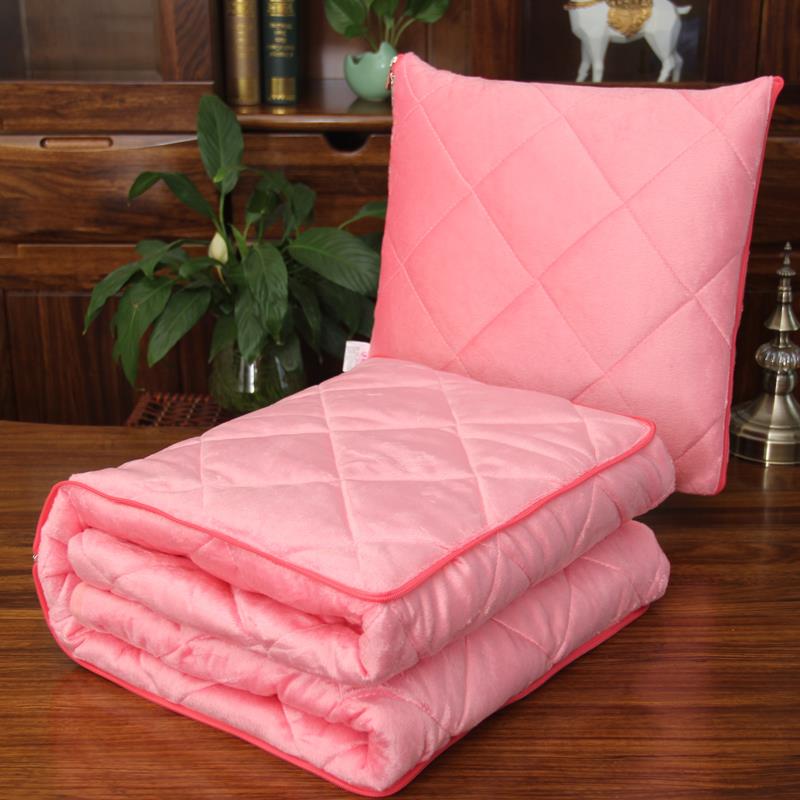 正品抱枕子两被用厚色抱加枕汽车空调被靠垫办公室午睡毛毯子靠枕