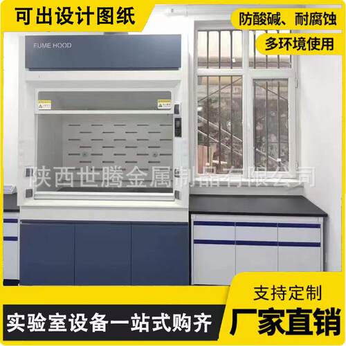 实验室通风橱化学试验通风柜全钢桌上型PP排风工作台耐酸碱落地式