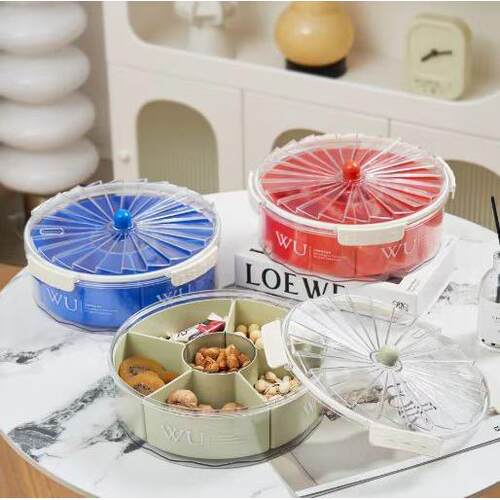 Fruit platter storage with lid, sealed fruit platter with co